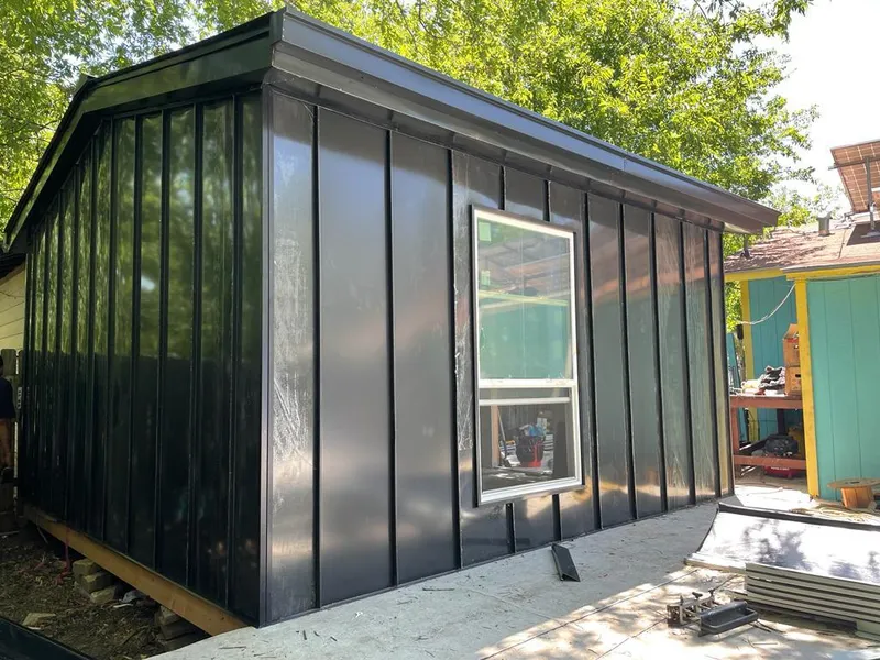 Black standing seam metal wall panels for Metal Roof Installation in Winona Lake